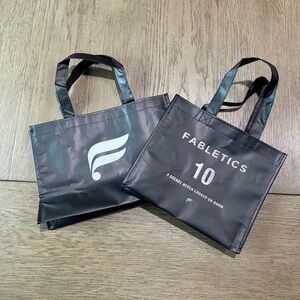 NWT! Bundle of 2 Fabletics Reusable Tote Bags